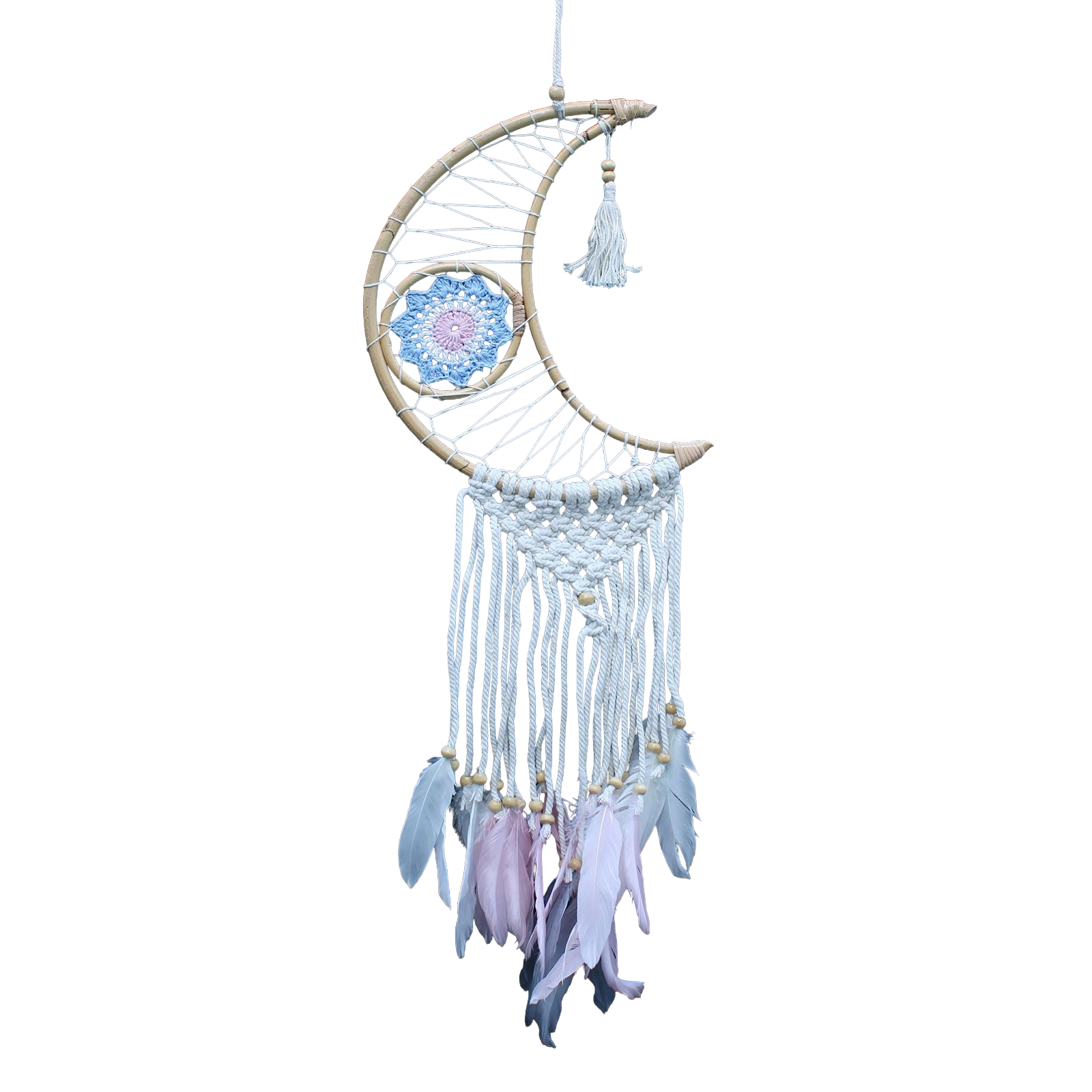 Protection Dream Catcher - Assorted Macrame Moon