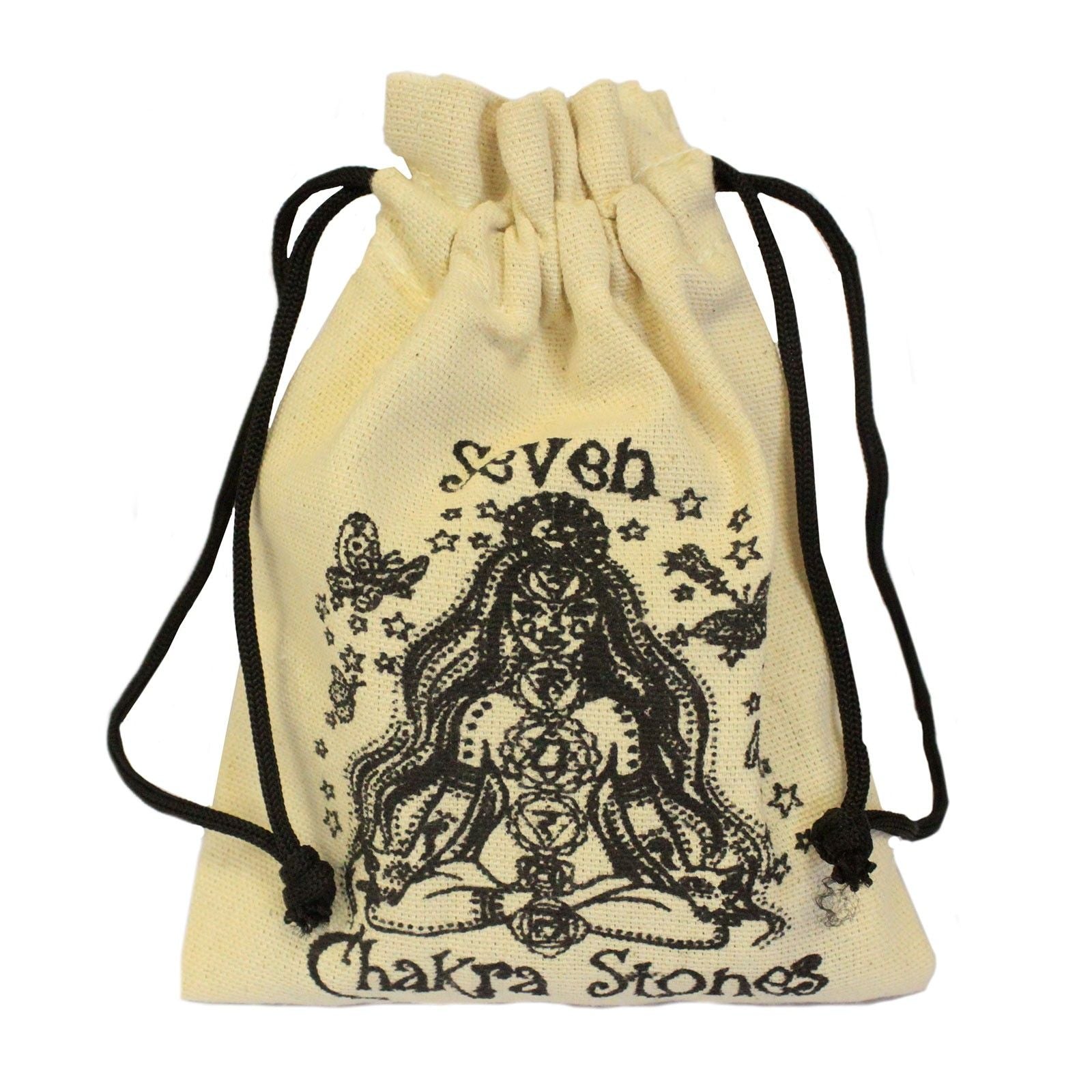 pochon de rangement pour pierres chakra en sodalite, accessoire ésotérique pratique et esthétique