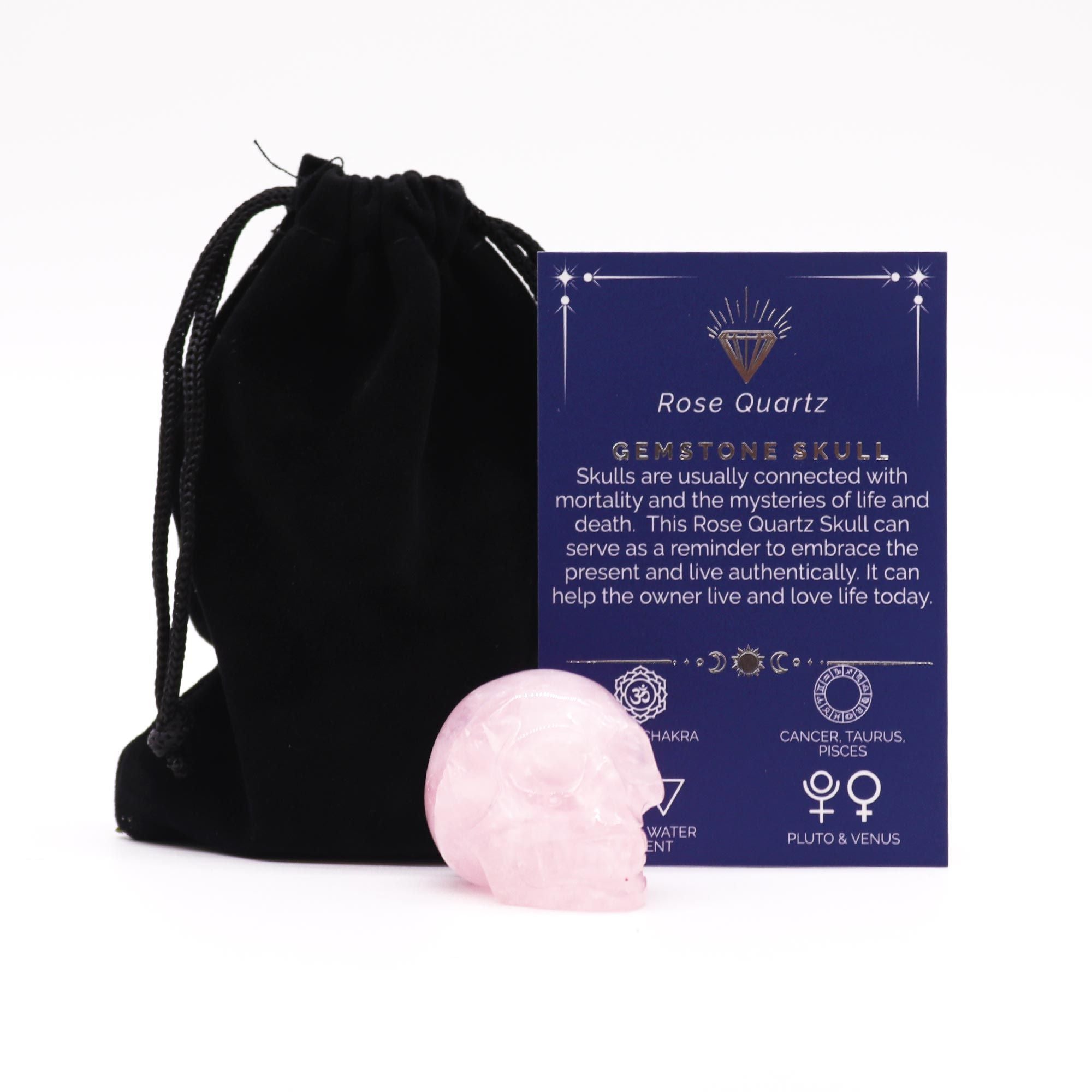 Crâne Décoratif en Quartz Rose | Décoration Zen & Douceur