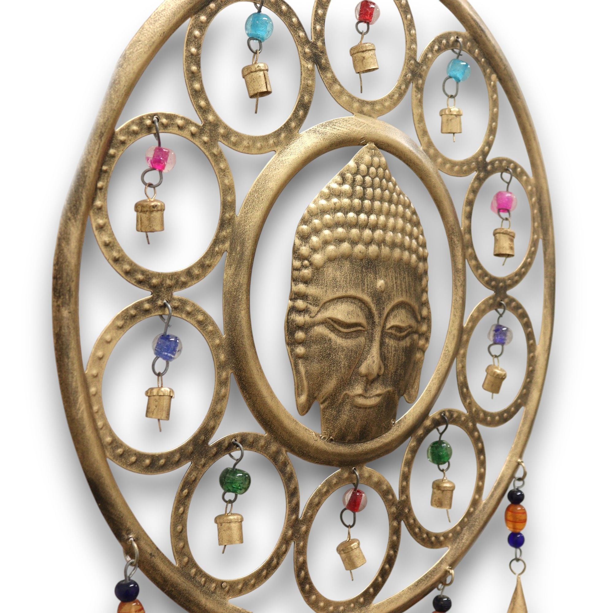 Carillon Bouddha suspendu, décoration zen idéale pour un espace méditatif et apaisant