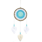 Attrape-rêves turquoise esprit élémentaire artisanal, favorisant la fluidité des émotions et la sérénité intérieure