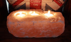 bougeoir sel himalaya allumé lumière chaude ambiance relaxante