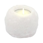 bougeoir sel himalaya cristal blanc pierre naturelle déco zen
