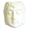 Brûleur huiles essentielles Bouddha blanc en céramique, diffuseur zen décoration épurée