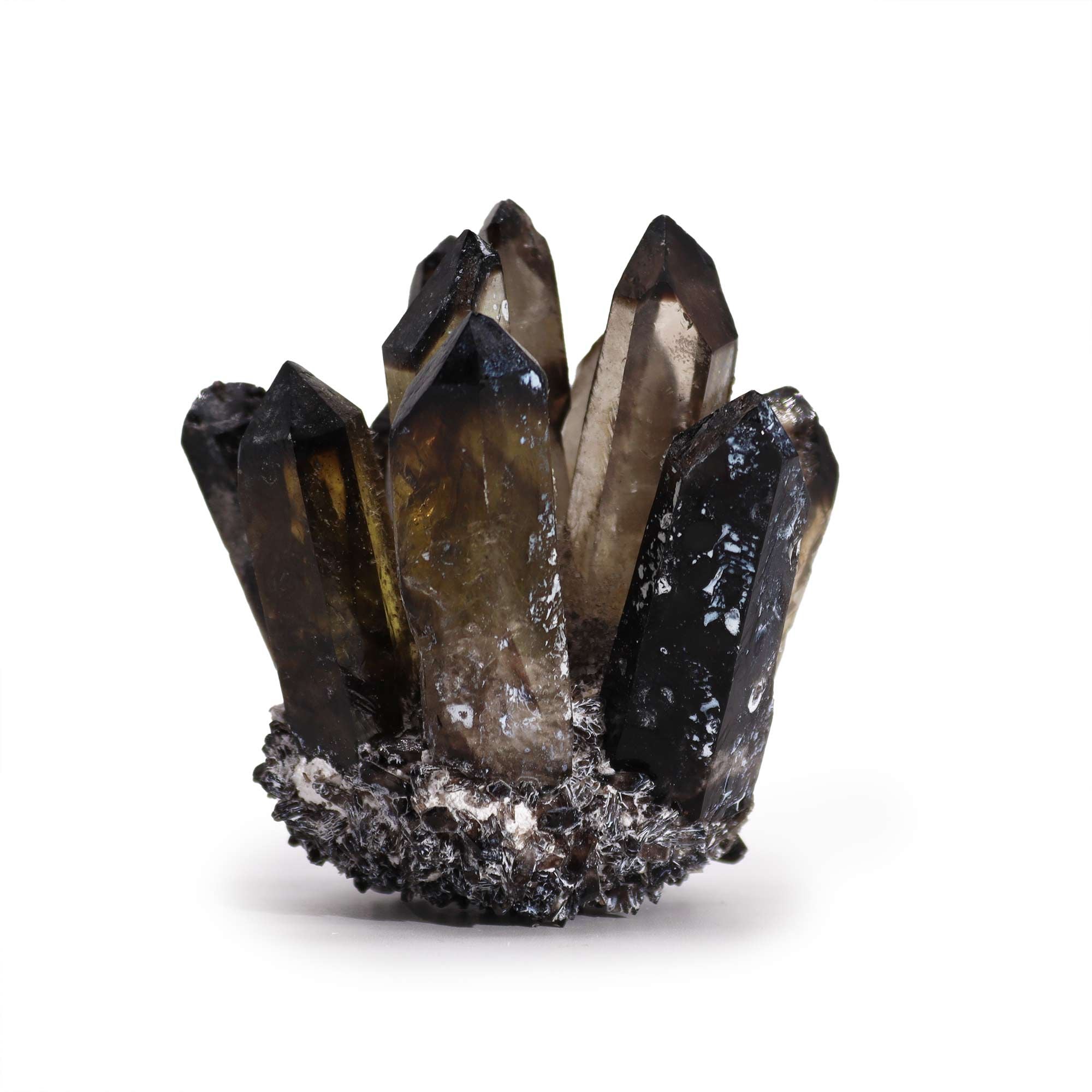 cluster quartz fumé pierre naturelle énergie ancrage décoration