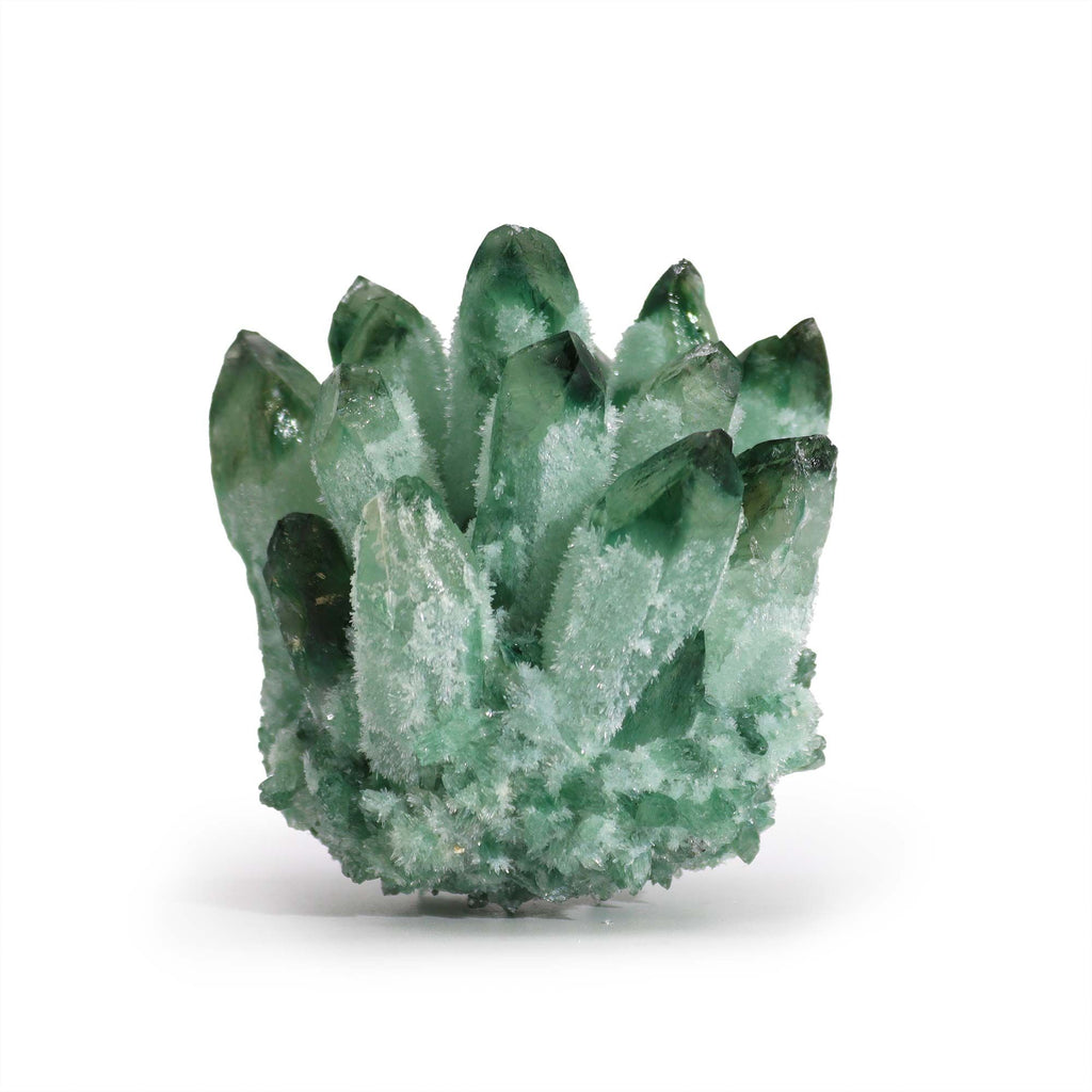 cluster quartz ghost vert pierre naturelle décoration énergie