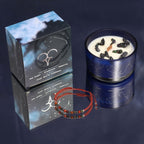 Coffret Belier avec bougie parfumée aux cristaux et bracelet en pierres naturelles, cadeau astrologique bien-être