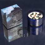 Coffret Scorpion avec bougie parfumée aux cristaux et bracelet en pierres naturelles, cadeau astrologique bien-être