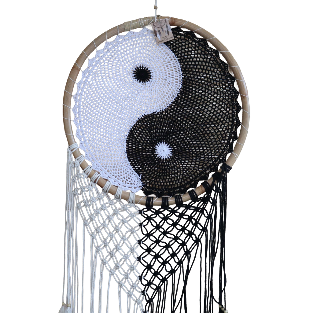 Attrape-Rêves Yin Yang XXL | Décoration Zen Bali 50 cm