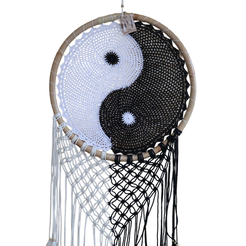 Attrape-Rêves Yin Yang XXL | Décoration Zen Bali 50 cm