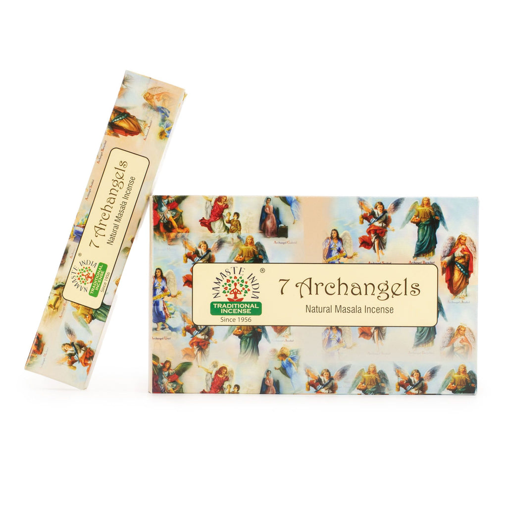 Boîte d’encens Namaste Mandala 7 archanges avec bâtonnets naturels, parfum apaisant pour relaxation et méditation