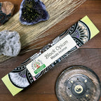Encens black opium Namaste Mandala avec pierres et porte-encens, ambiance naturelle relaxante
