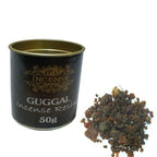 Grains de résine guggal avec pot 50g pour encens sur charbon et purification énergétique