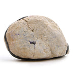 géode calcite pierre brute extérieure avant ouverture