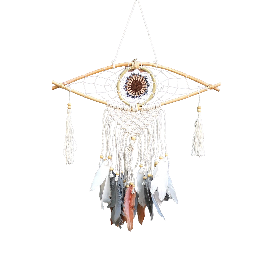 Protector Atrapasueños - Pequeño Ojo de Macramé Colores Surtidos