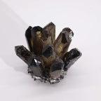 détail cristaux quartz fumé cluster pierre naturelle