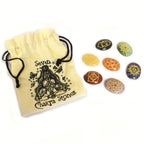 set complet de pierres chakra en sodalite avec pochon, kit énergétique pour méditation et bien-être