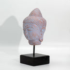 statue bouddha bleue cuivre decoration interieur zen apaisante
