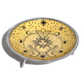 assiette offrande soleil et mains metal emaille symbole energie connexion autel rituel