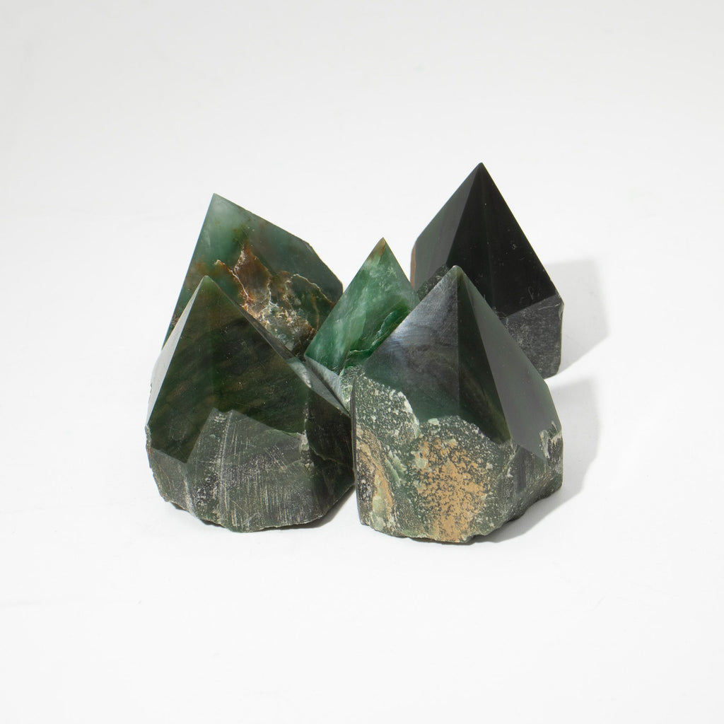 Pointes Aventurine Verte Polie | Lot de 5-6 Pierres Naturelles