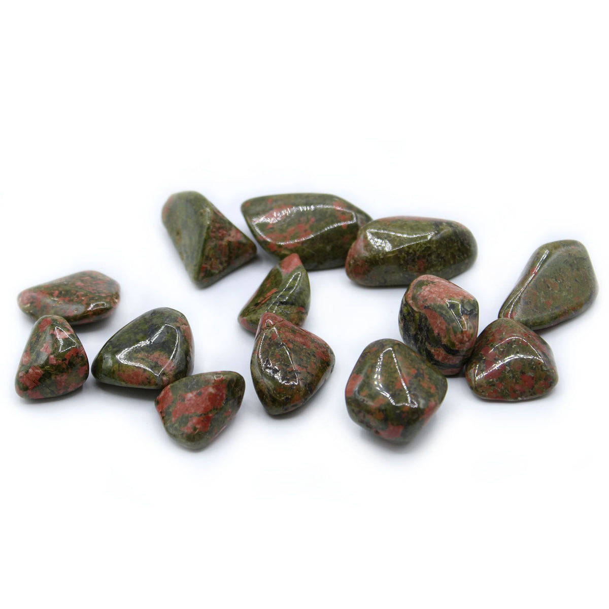 Pierres Roulées Unakite Taille L | Lot de 24 pour Décoration & Bien-être