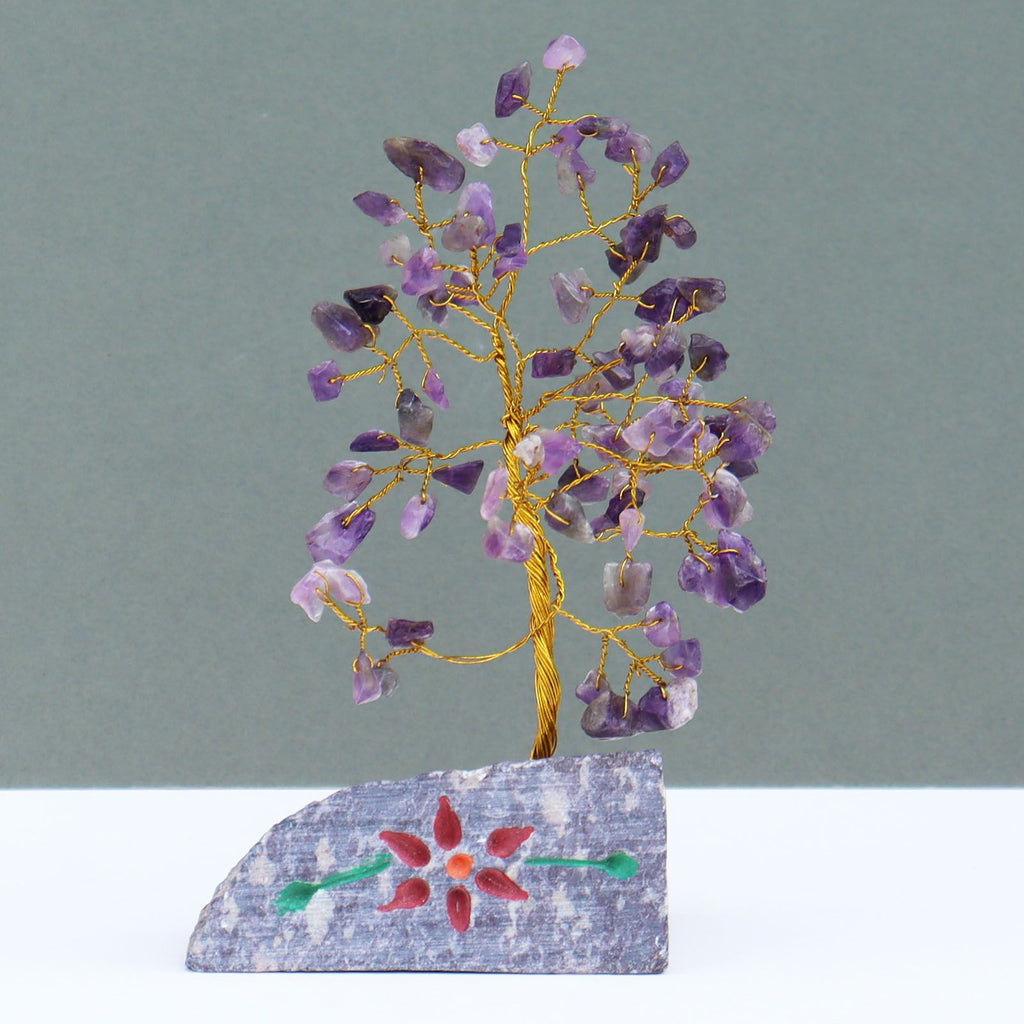 Arbre de Pierres Améthyste | Décoration Zen 80 Pierres Naturelles