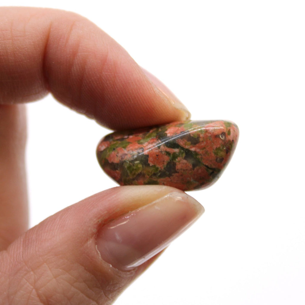 Pierres Roulées Unakite | Lot de 24 Petites Pierres Naturelles d'Afrique