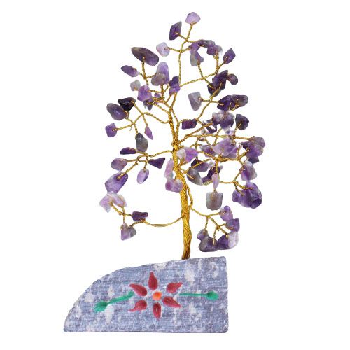 Arbre de Pierres Améthyste | Décoration Zen 80 Pierres Naturelles