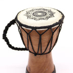 Djembé Artisanal Bois & Peau de Chèvre | Décoration Zen 15 cm