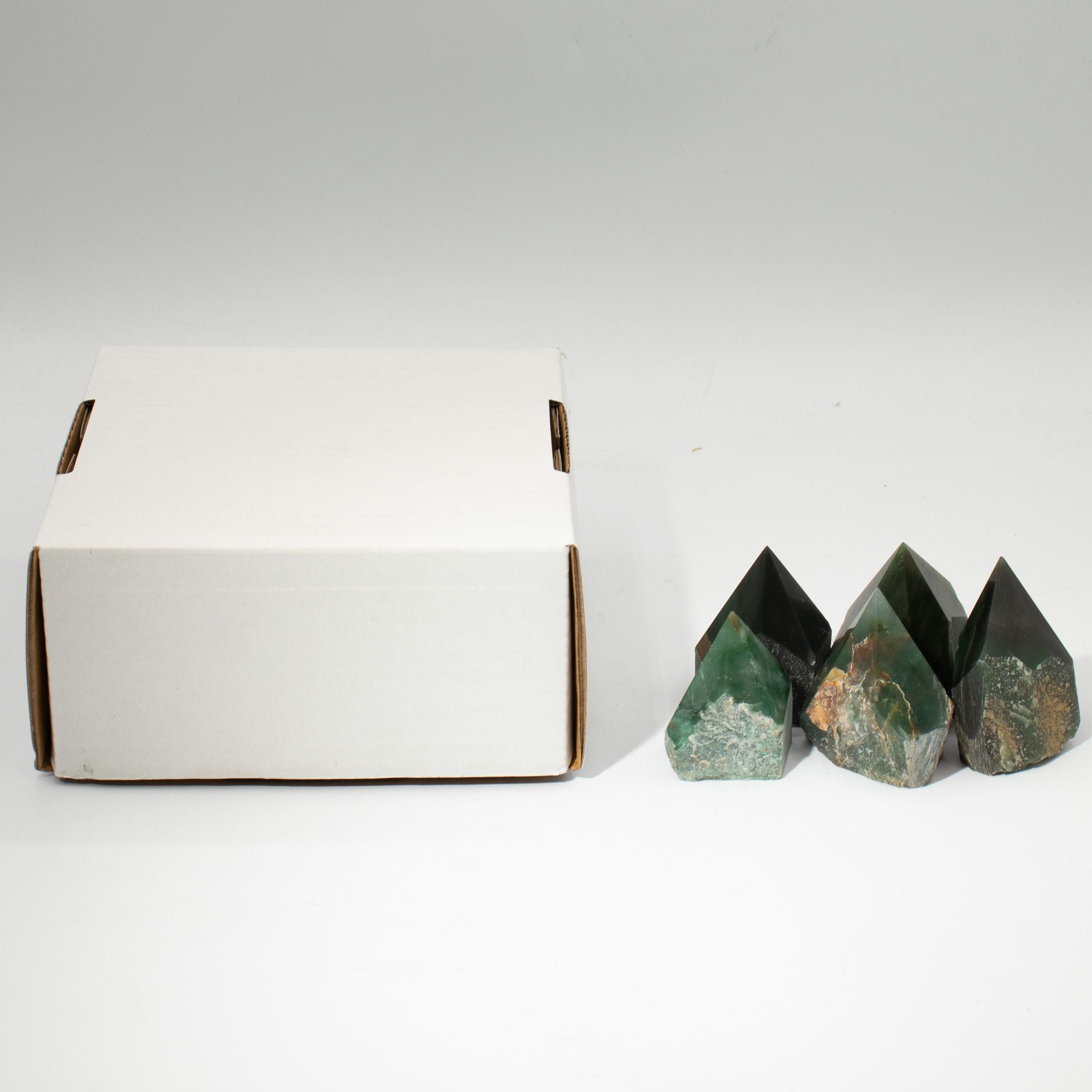 Pointes Aventurine Verte Polie | Lot de 5-6 Pierres Naturelles