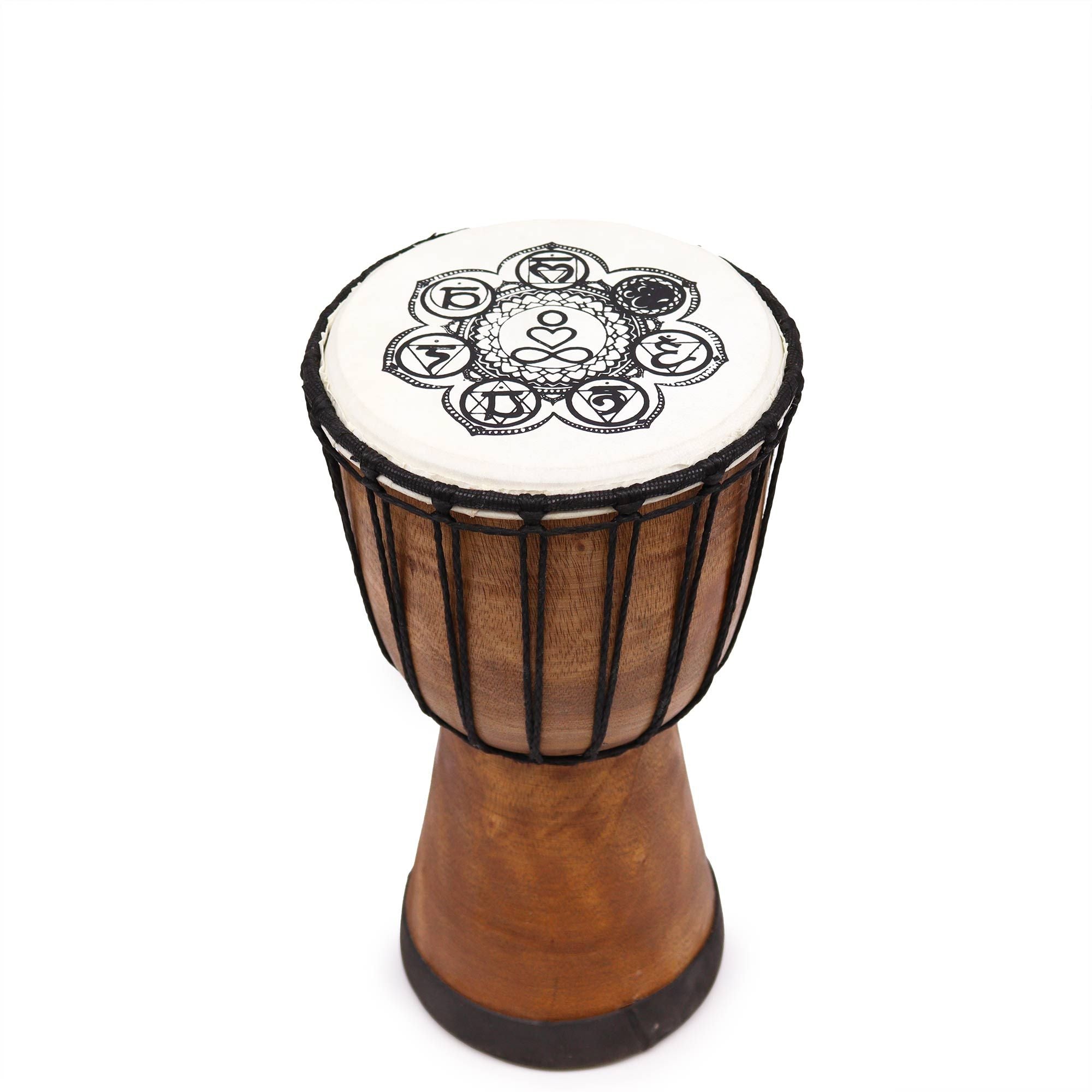 Djembé Artisanal Bois de Suar | Décoration Sonore Zen 30 cm