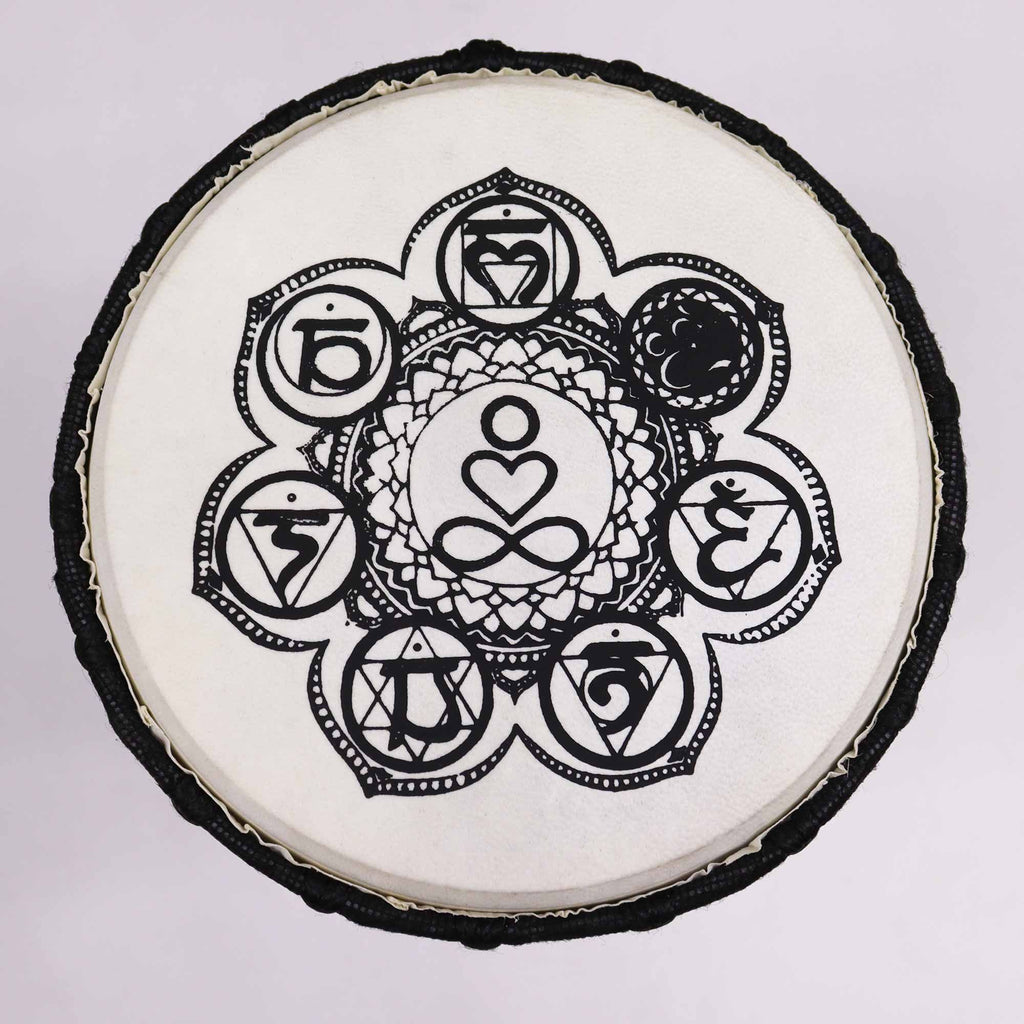 Djembé Artisanal Bois de Suar | Décoration Sonore Zen 30 cm