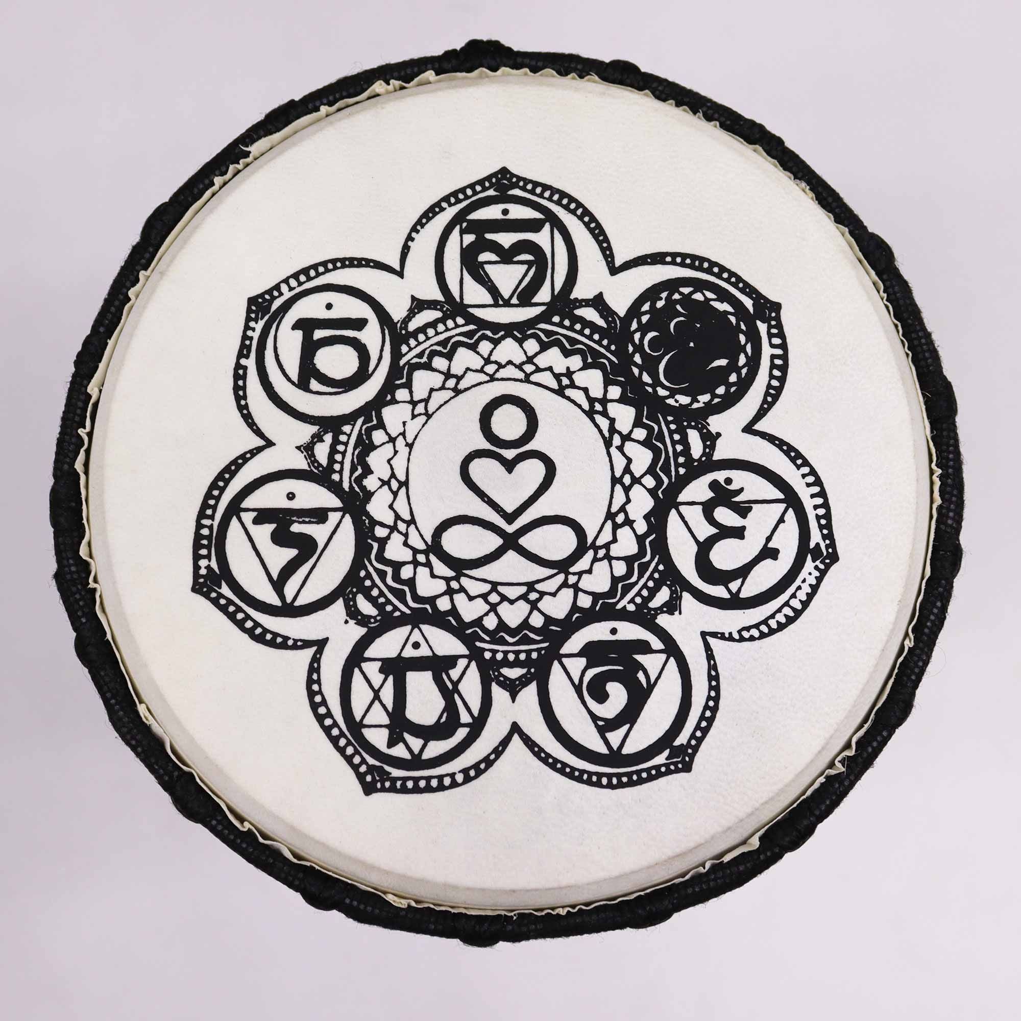 Djembé Artisanal Bois de Suar | Décoration Sonore Zen 30 cm