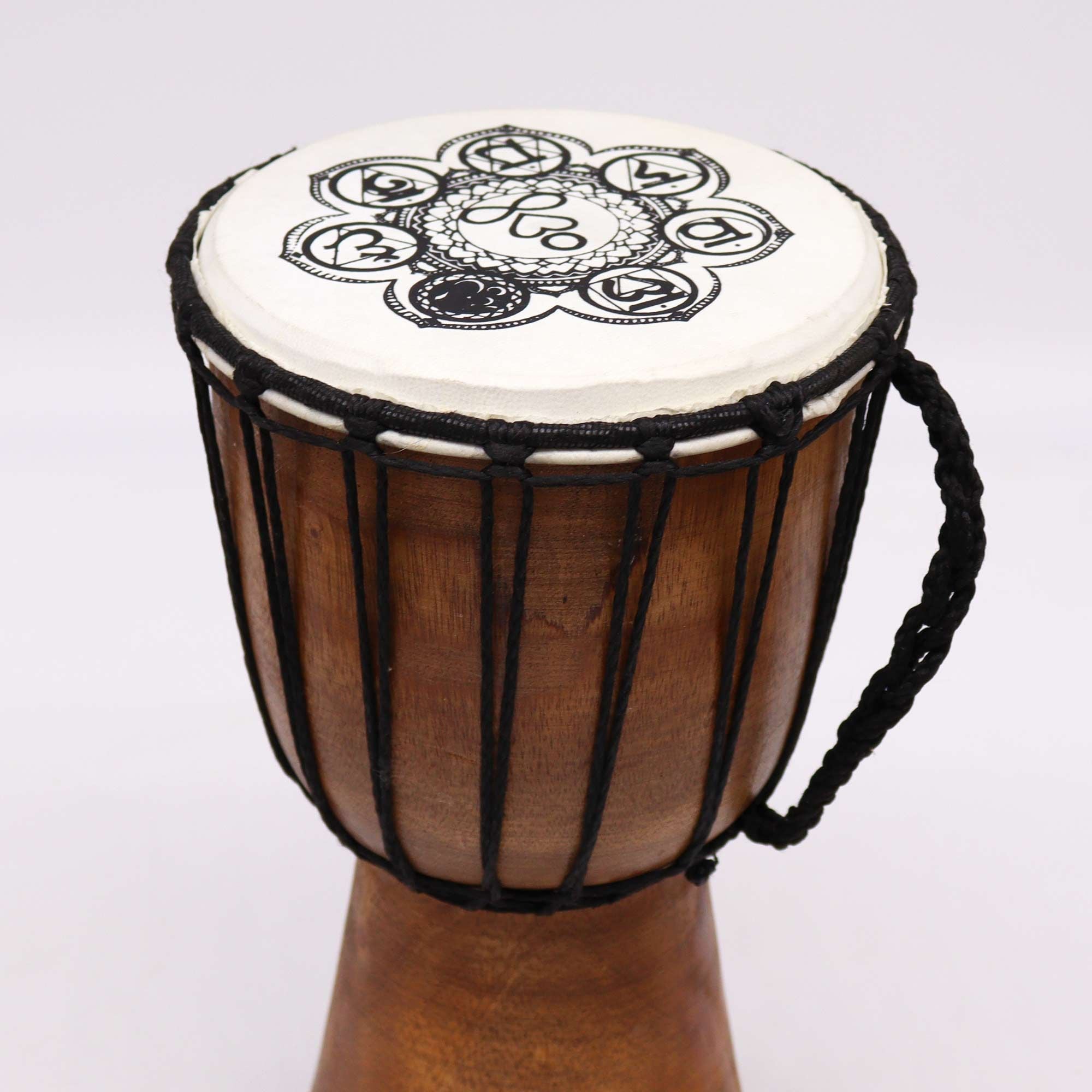 Djembé Artisanal Bois de Suar | Décoration Sonore Zen 30 cm
