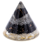 Orgonite Cône | Sélénithe & Tourmaline Noire, Harmonie & Équilibre