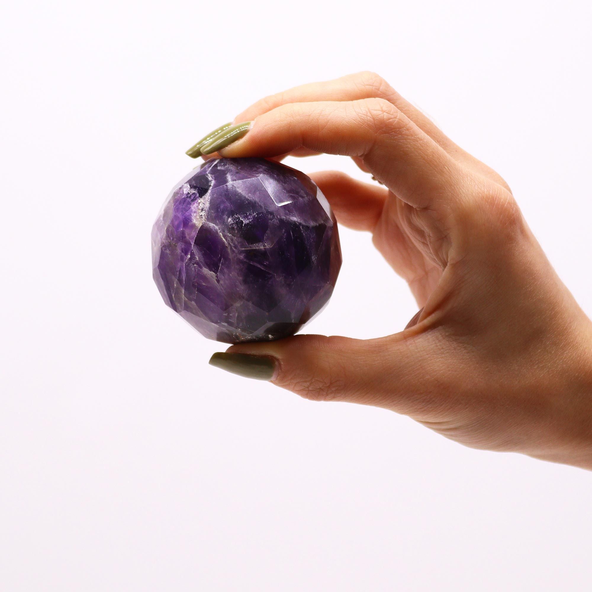 Sphère Améthyste Facettée avec Support | Décoration Zen & Bien-Être