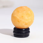 Sphère Jade Jaune 40mm | Support Goldstone Solaire, Décoration Zen