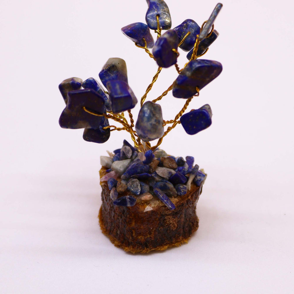 Arbre aux Pierres Sodalite | Décoration Zen sur Socle Bois