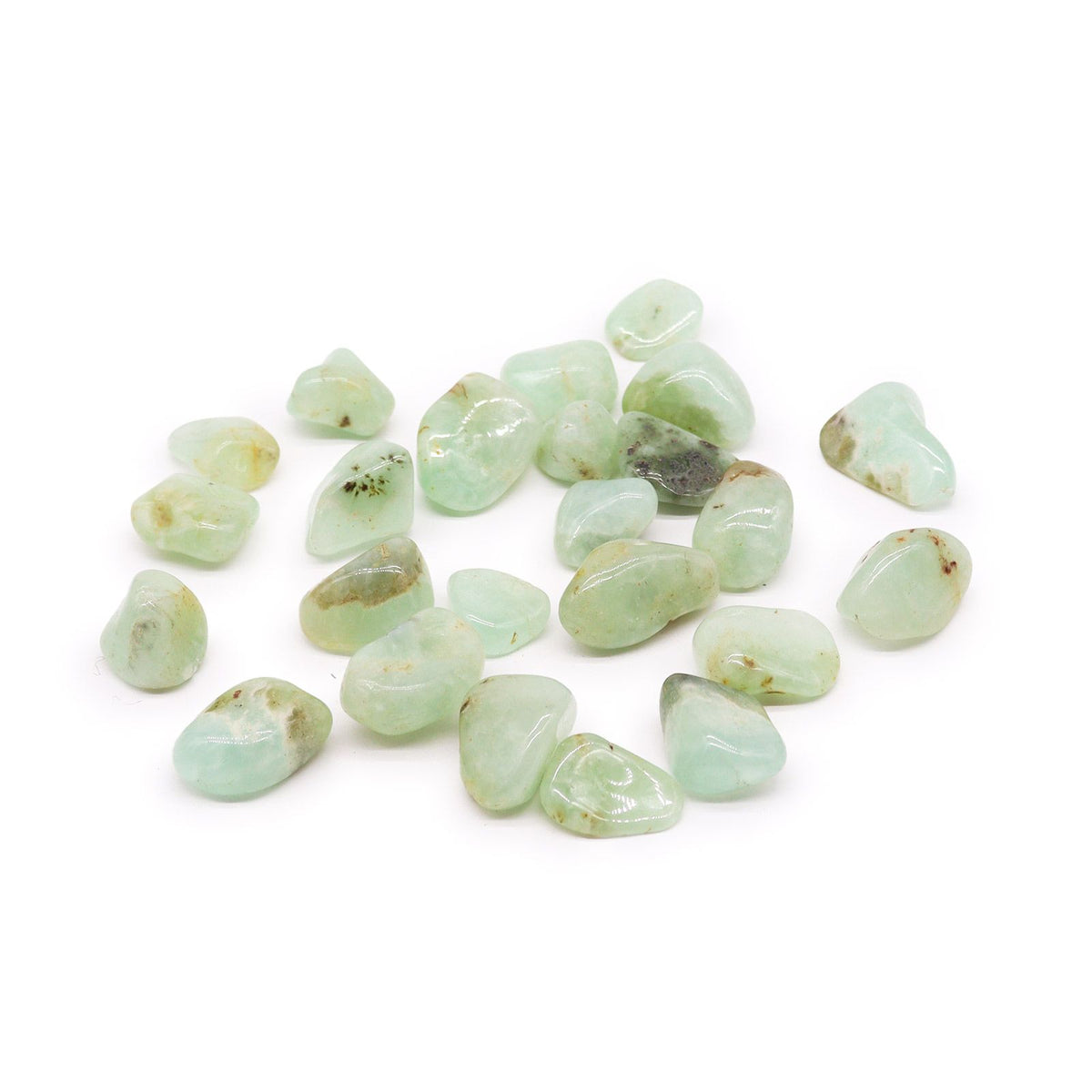 Préhnite Pierre Roulée | Pack de 24 pierres naturelles taille L