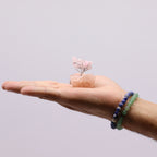 Coffret 12 Arbres de Pierres Naturelles sur Base Orgonite | Collection Zen