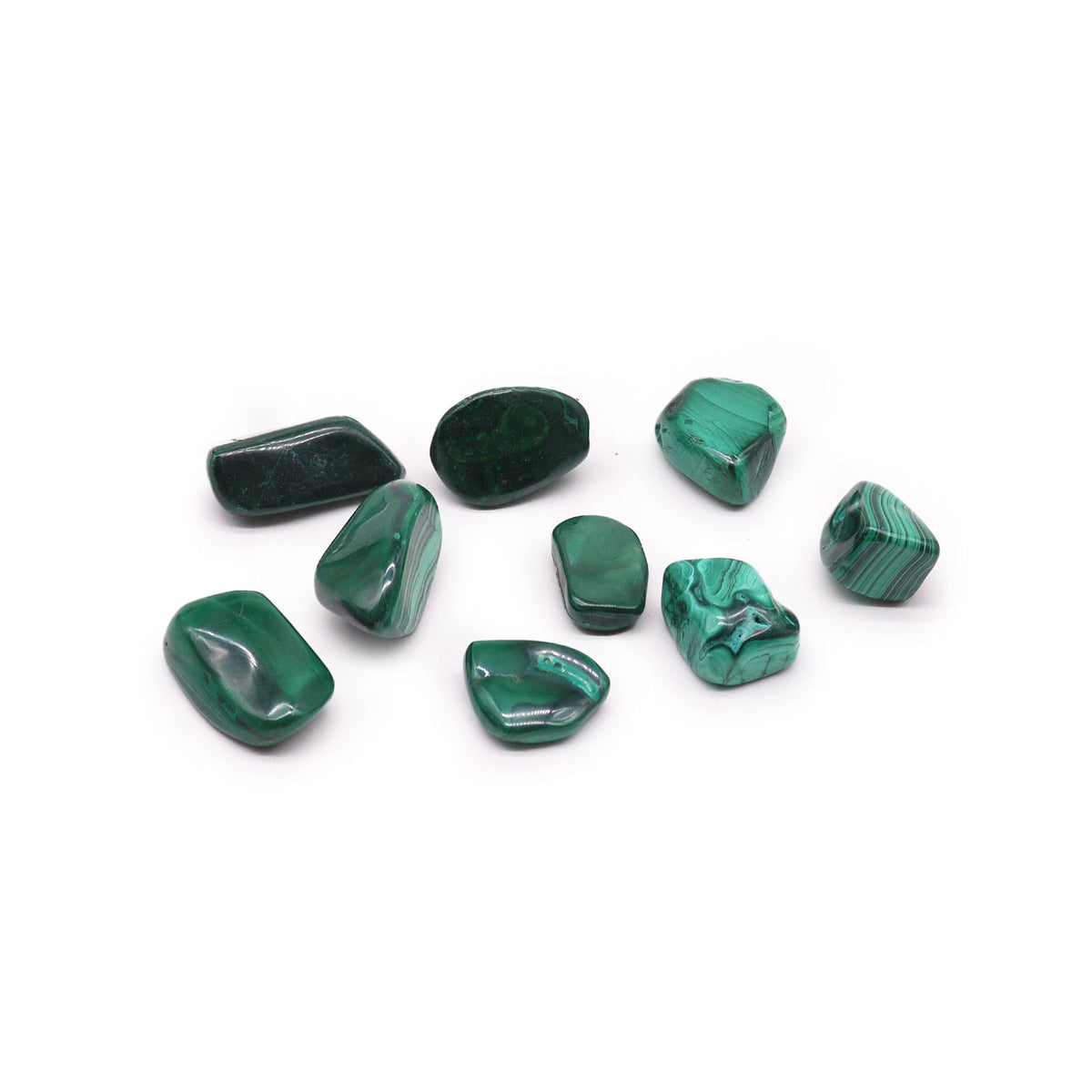 Pierres Roulées Malachite | Pack de 24 | Décoration Zen Naturelle