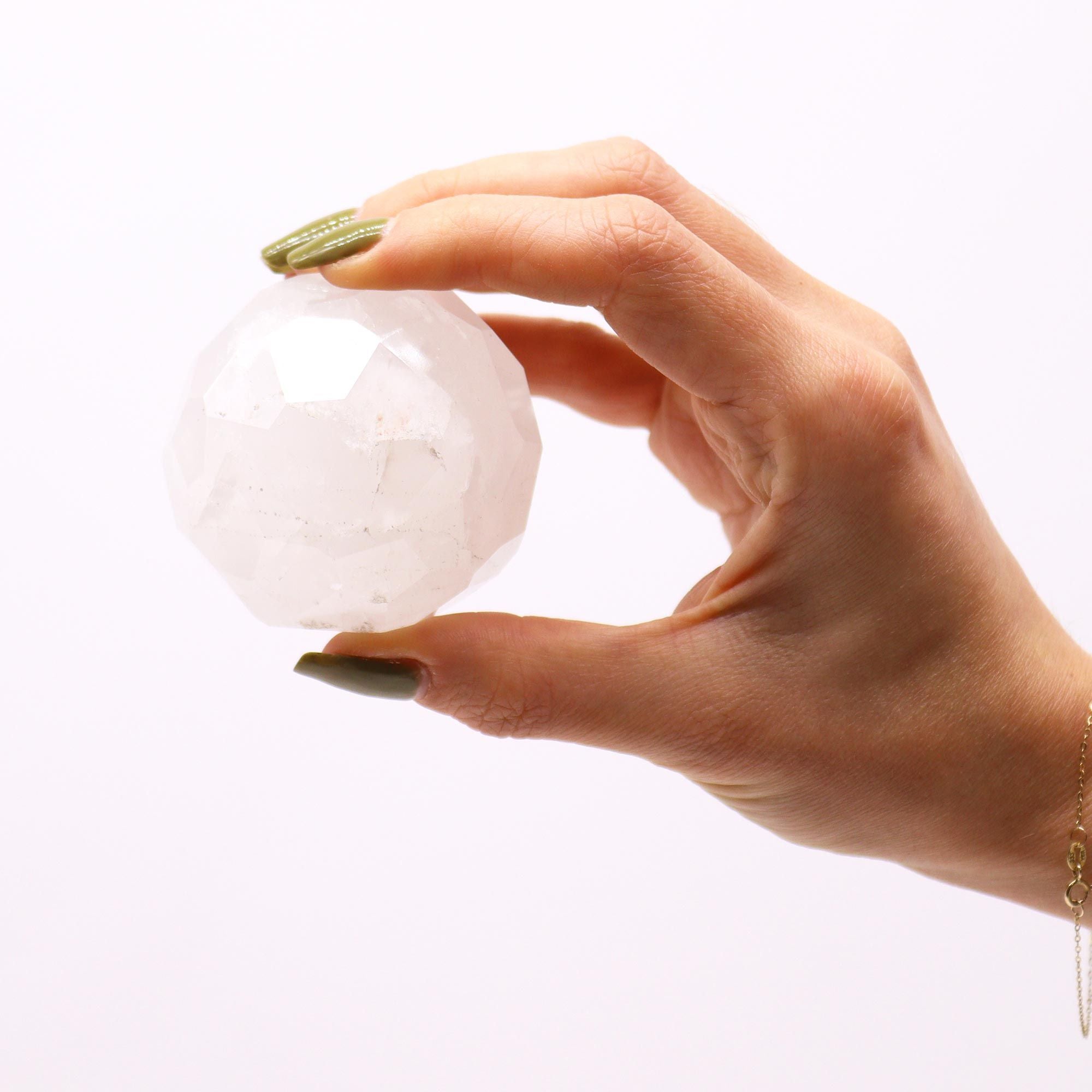 Sphère en Cristal de Roche Facettée | Décoration Zen & Bien-Être