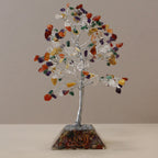 Arbre de Pierres Précieuses & Base Orgonite | 160 Pierres Multicolores