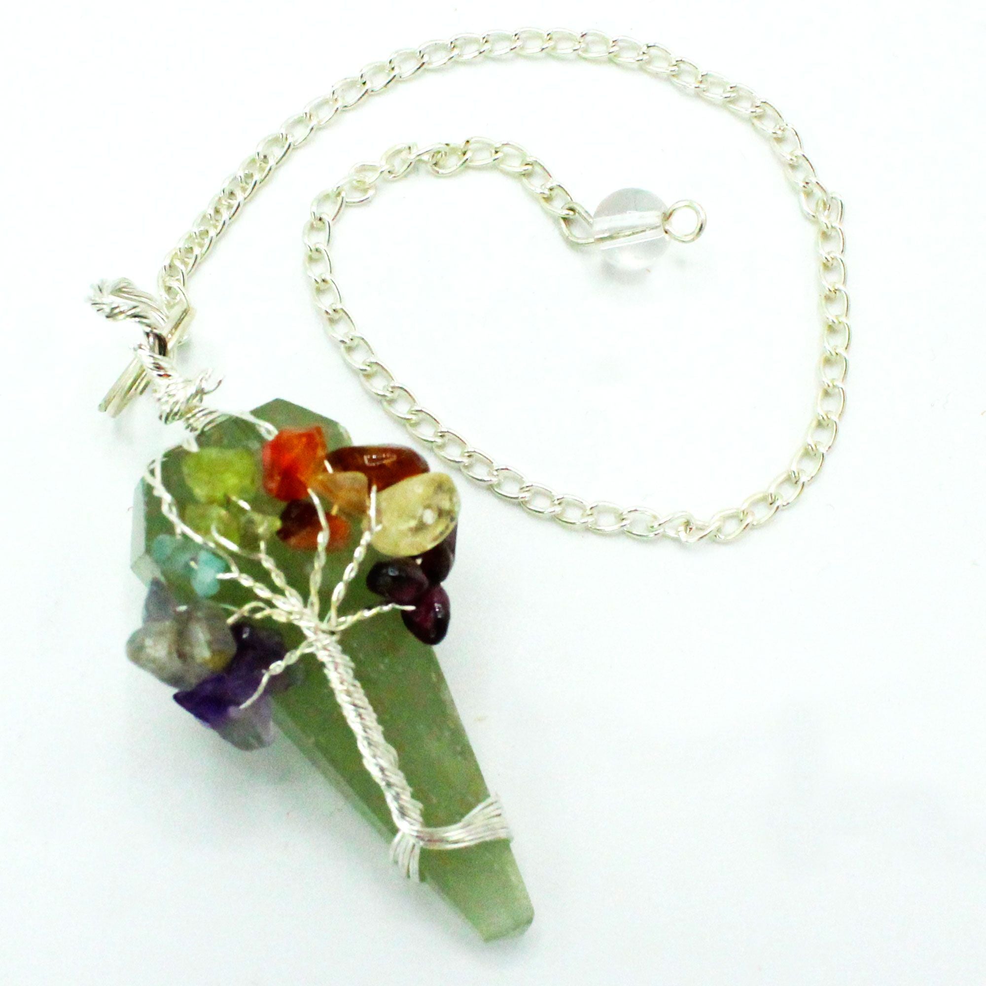 Pendule en Aventurine | Sept Chakras & Perles de Gemmes
