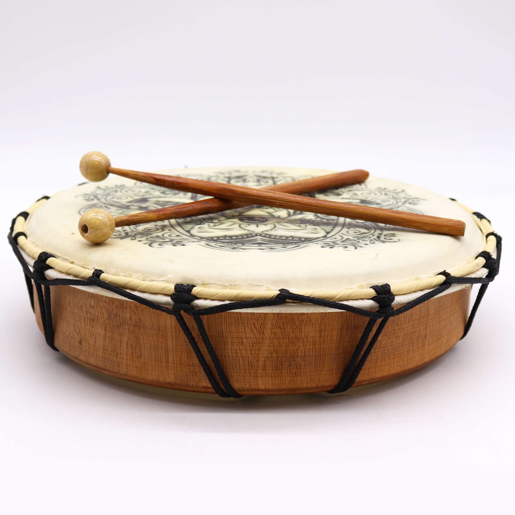 Tambour Chamanique Hamsa | Décoration Zen & Sonorité Apaisante 30cm