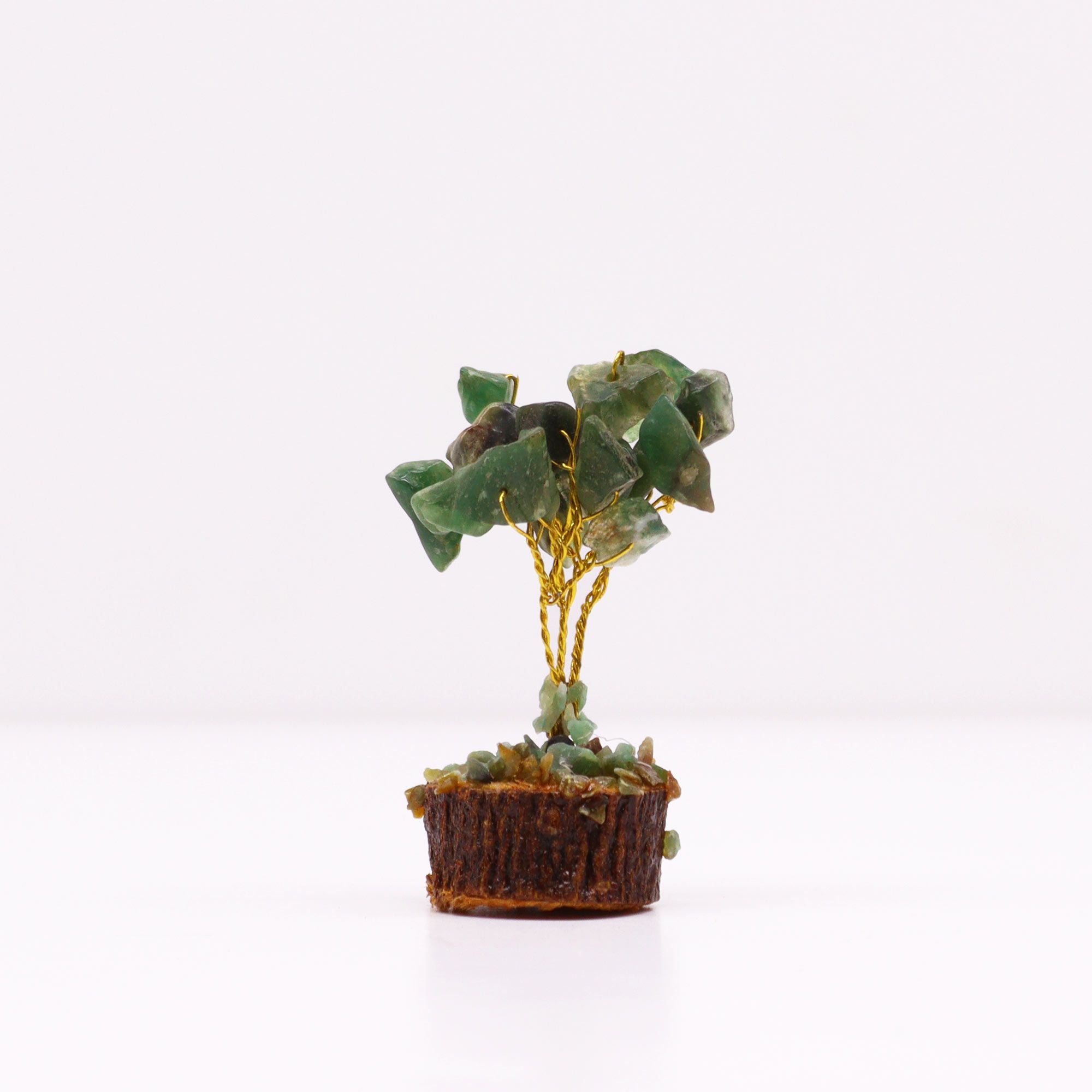 Arbre de Pierres Aventurine Verte | Décoration Zen sur Socle Bois