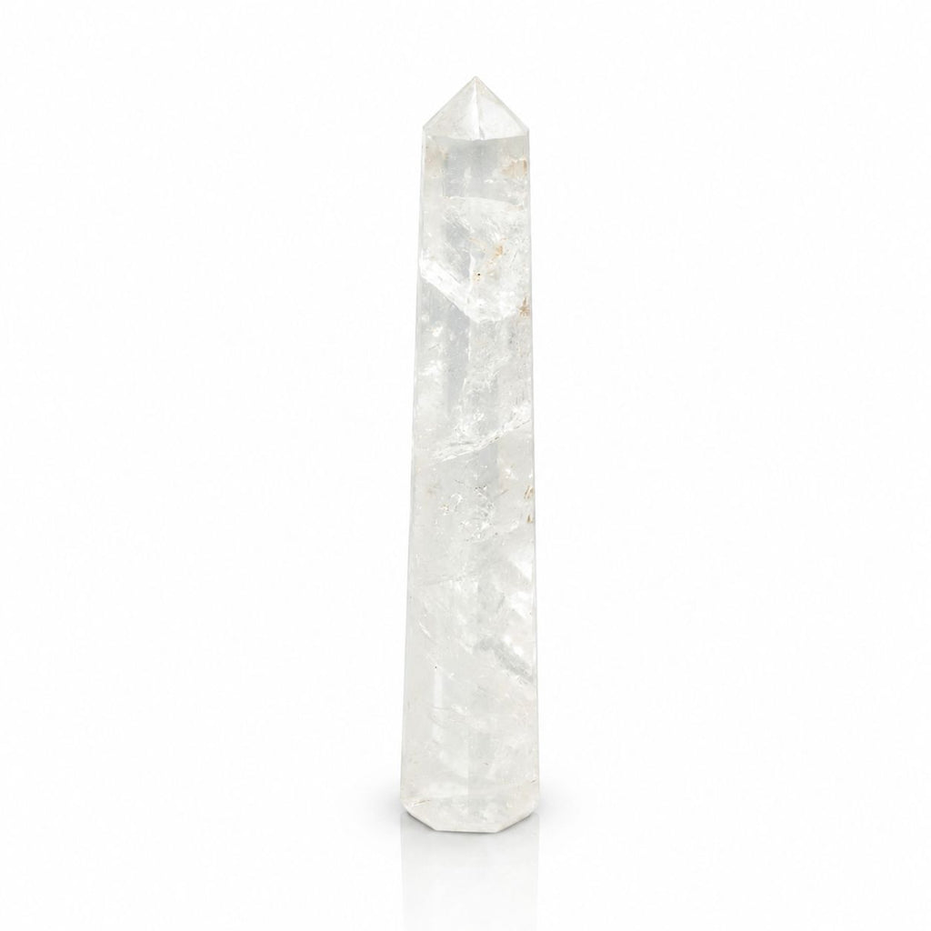 Obélisque Cristal de Roche Six Faces | Décoration Zen & Clarté
