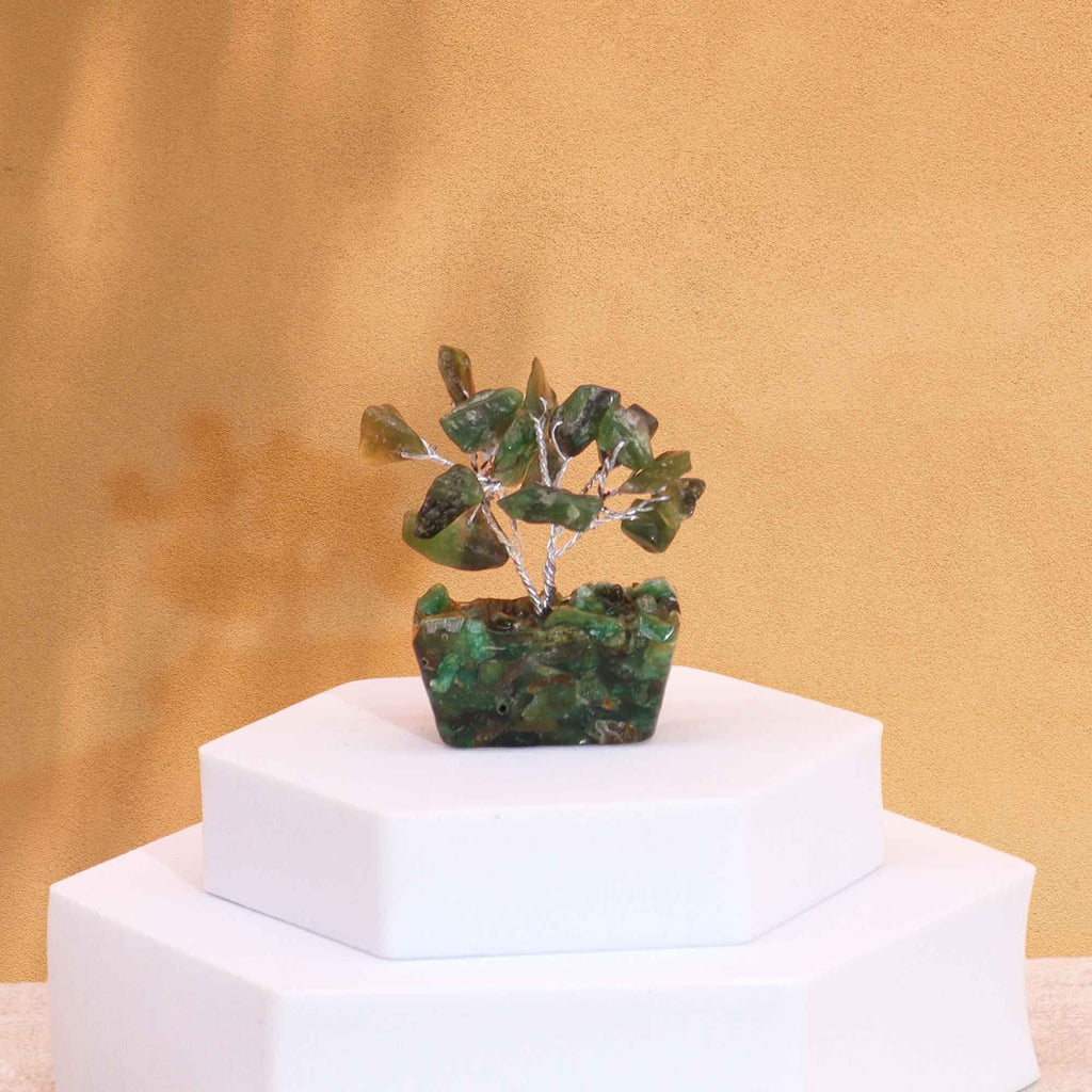 Arbre de Pierres Aventurine Verte | Décoration Zen sur Base Orgonite