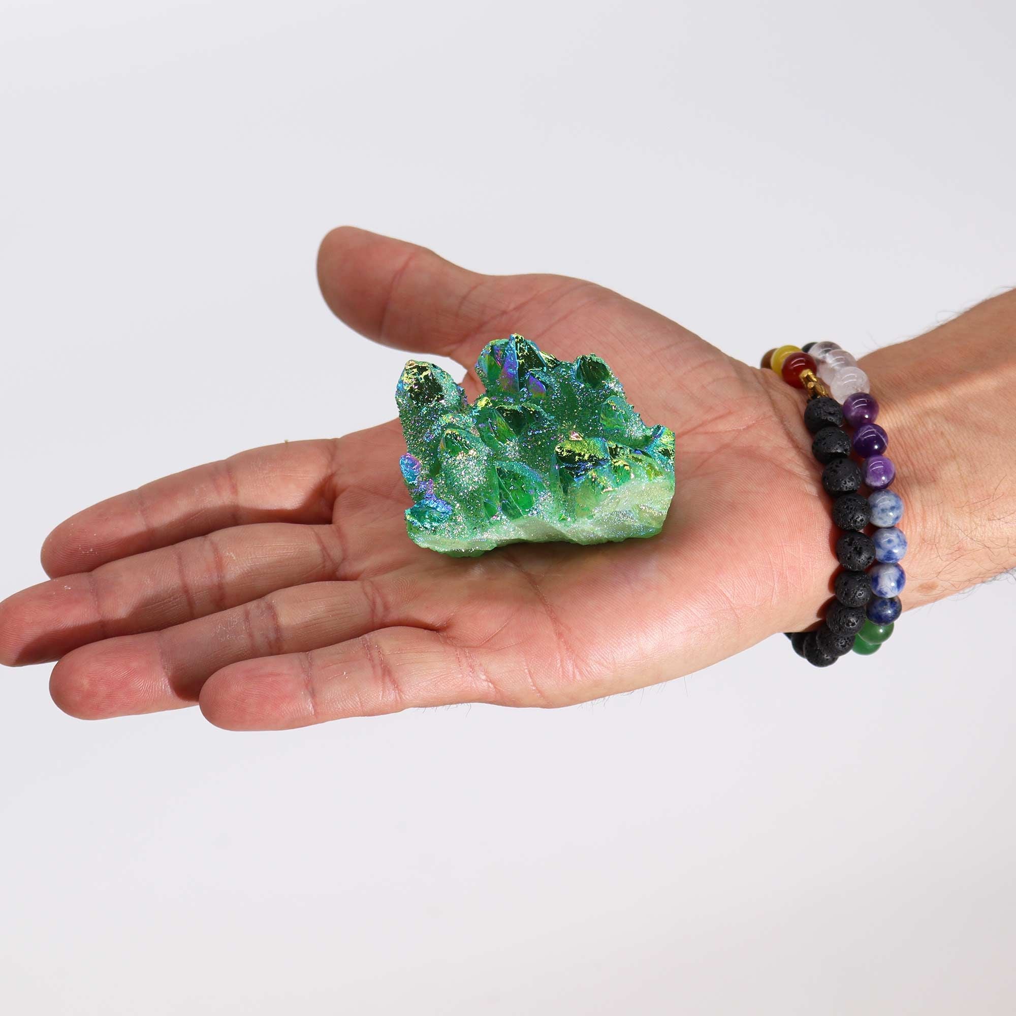 Quartz Aura Flamme Verte | Décoration Zen Naturelle & Cocooning