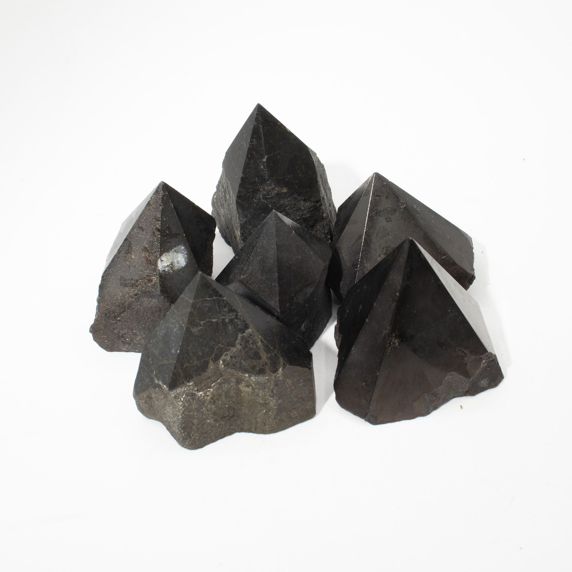 Pointe de Tourmaline Noire Polie | Lot de 5-6 Pierres Naturelles